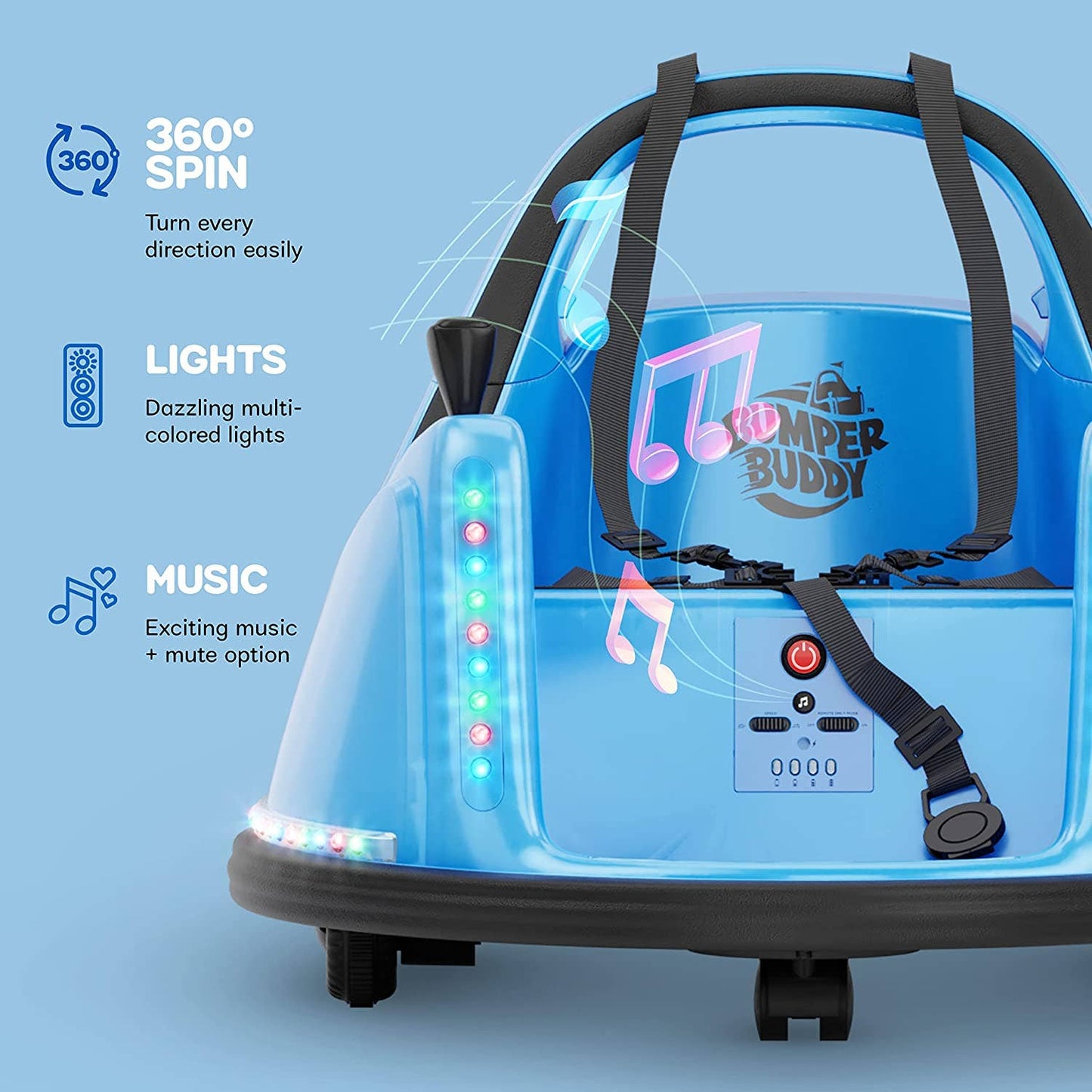 Squad Hero - Ride-On Electric Bumper Car for Kids: Blue