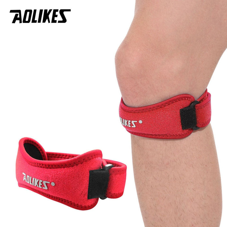 AOLIKES 1PCS Adjustable Knee Pad Knee Pain Relief Patella Stabilizer Brace Support for Hiking Soccer Basketball Running  Sport