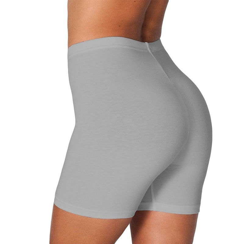 2023 Women Elastic Shorts Casual High Waist Tight Fitness Slim Skinny Bottoms Summer Solid Sexy White Black Shorts