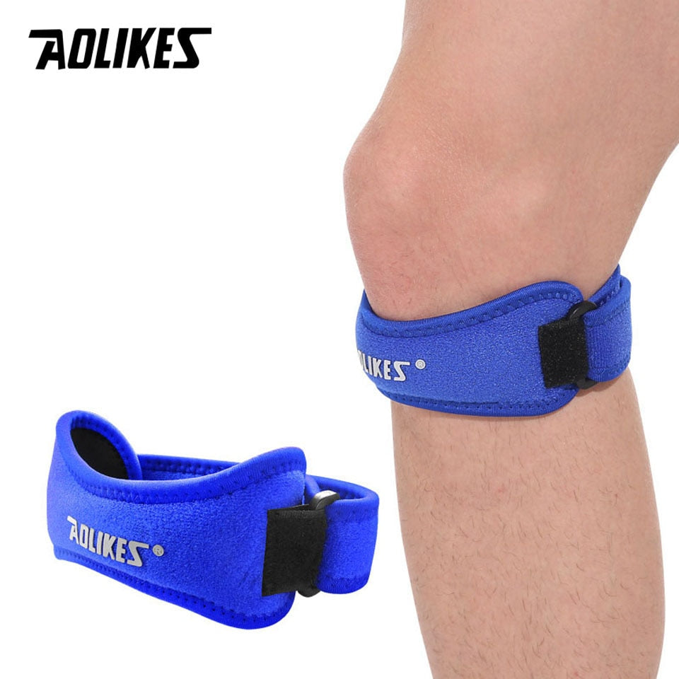 AOLIKES 1PCS Adjustable Knee Pad Knee Pain Relief Patella Stabilizer Brace Support for Hiking Soccer Basketball Running  Sport