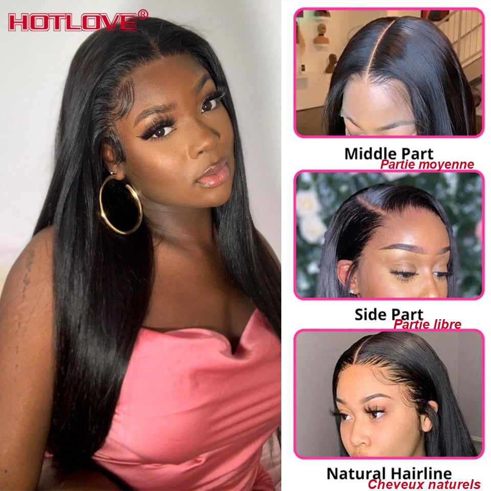 13x4 Lace Front Wigs Human Hair Wigs 30 32 inch Brazilian Straight Hair Lace Frontal Wigs With Baby Hair 150% Remy Hair