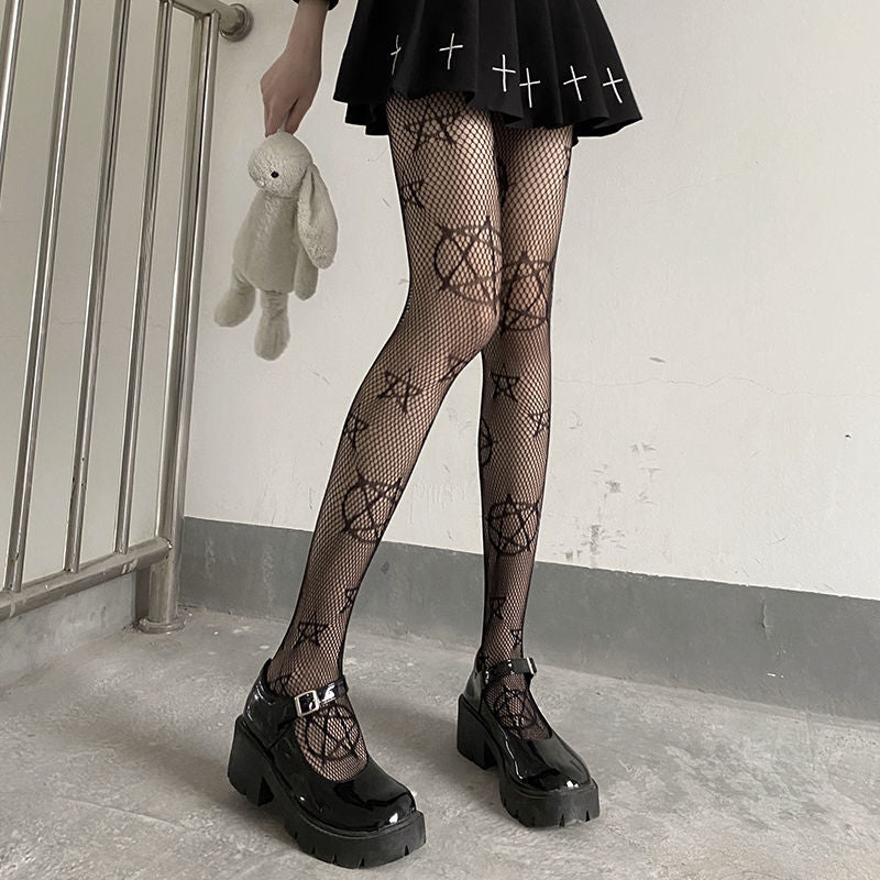 Women Breathable Thin Section Kitty Cat Nightclub Black Silk Lolita Pantyhose Sexy Tights Knee High Stocking Fishnet Girls Gifts