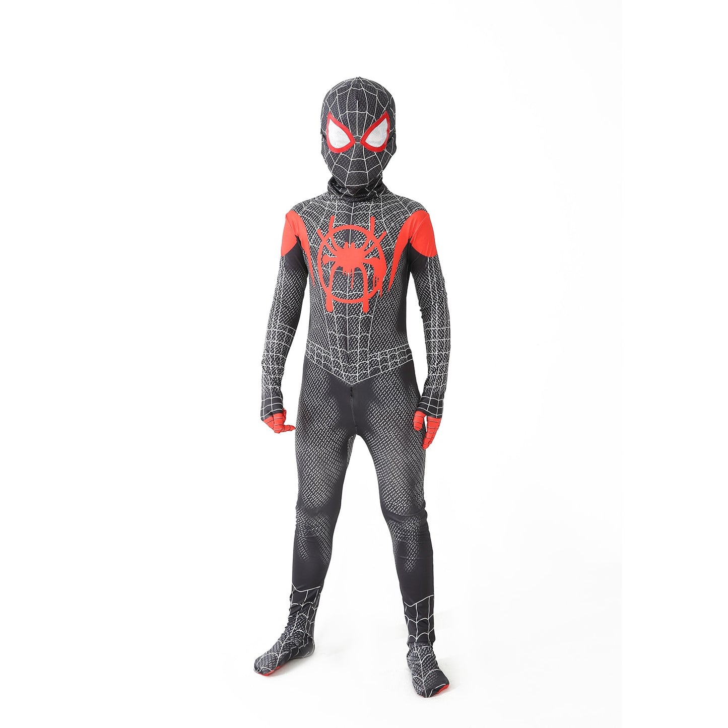 New Miles Morales Far From Home Cosplay Costume Zentai Spiderman Costume Superhero Bodysuit Spandex Suit for Kids Custom Made